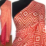 Multicolored Printed Satin Saree