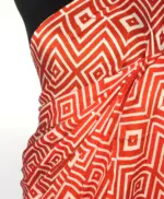 Multicolored Printed Satin Saree - Image 5