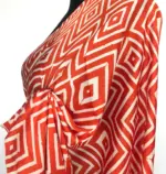 Multicolored Printed Satin Saree - Image 6