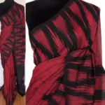 Maroon Sambalpuri Ikat Cotton Saree