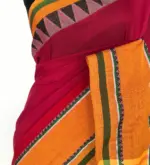 Pink Handloom Cotton Saree - Image 6
