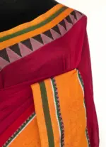 Pink Handloom Cotton Saree - Image 5