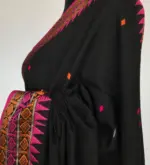 Black Handwoven Cotton Jamdani Saree - Image 6