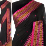 Black Handwoven Cotton Jamdani Saree