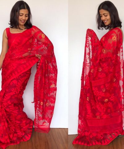 red sarees under 3000