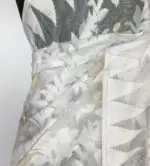 White Handwoven Cotton Silk Jamdani Saree - Image 4