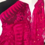 Pink Handwoven Cotton Silk Jamdani Saree - Image 2