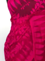 Pink Handwoven Cotton Silk Jamdani Saree - Image 3