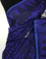 Blue Handwoven Cotton Silk Jamdani Saree - Image 5