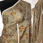 Grey Banarasi Silk Saree with Printed Florals - Image 2