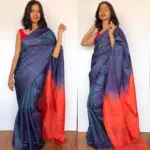 Ocean Blue Chinnalapattu Silk Saree with Handwoven Buttas - Image 5