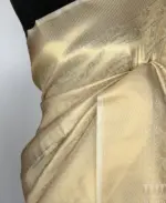 Cream Banarasi Silk Saree with Gold Zari Weaves - Image 4