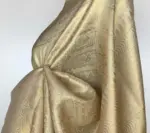 Cream Banarasi Silk Saree with Gold Zari Weaves - Image 6