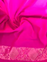 Navy Blue Katan Silk Saree with Gold Zari Weaves - Image 8