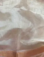 Off white Mangalagiri Silk Saree with gold zari checks - Image 9
