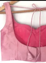 Baby pink Raw Silk Blouse - Image 6