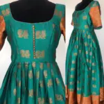 Blue Linen Cotton Dress - Image 2