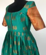 Blue Linen Cotton Dress - Image 3