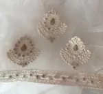 Off white Designer Net Saree with Embroidery - Image 9