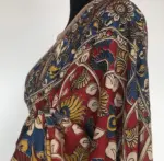 Maroon Printed Kalamkari Silk Saree