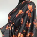 Black Banarasi Silk Saree with Printed Florals
