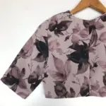 Mauve Georgette Blouse With Floral Prints