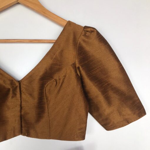 Dark Mustard Raw Silk Blouse