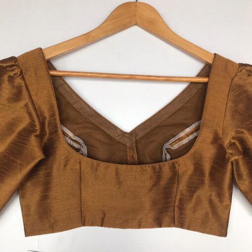 Dark Mustard Raw Silk Blouse