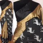 Gold Kora Silk Saree with Gold Zari Weaves