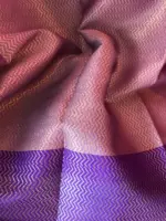 Creamy Pink Kora Silk Saree with Gold Zari Weaves - Image 7
