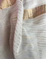 Ivory Banarasi Silk Saree in Georgette adorned with Gold Zari Motifs - Image 7