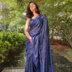 Navyblue Georgette Saree with Embroidered Sequins