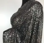 Silver Georgette Saree with Embroidered Sequins - Image 6
