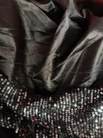 Silver Georgette Saree with Embroidered Sequins - Image 8