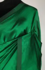Bottle Green Pure Mangalagiri Silk Saree - Image 4
