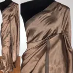 Metallic Brown Pure Mangalagiri Silk Saree