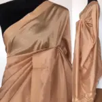 Light Peach Pure Mangalagiri Silk Saree - Image 2