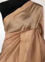 Light Peach Pure Mangalagiri Silk Saree - Image 4