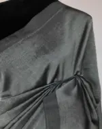 Grey Pure Mangalagiri Silk Saree - Image 7