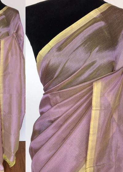 Mauve Pure Mangalagiri Silk Saree