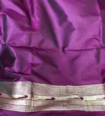 Wine Banarasi Silk Saree with Gold Zari Weaves - Image 7