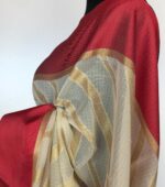 Ivory Kota Silk Saree with Gold Zari Weaves