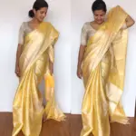 Butter Yellow Banarasi Silk Saree with Silver Zari Weaves - Image 5