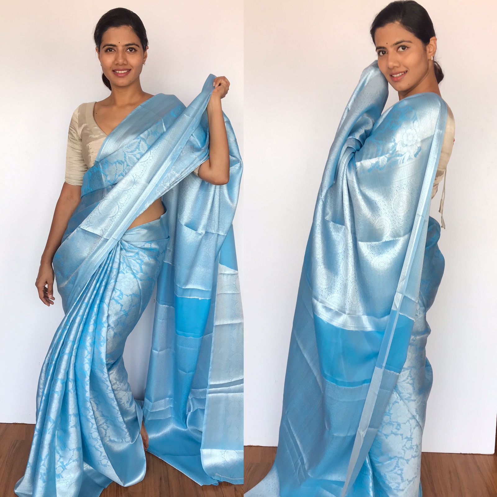 Banarasi Khaddi Soft Georgette Silk Tilfi Weaving Saree – banarassilksarees