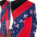Blue Mul Cotton Saree with Hand Block Prints