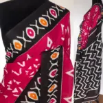 Pink Mul Cotton Saree with Hand Block Prints - Image 2