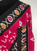 Pink Mul Cotton Saree with Hand Block Prints - Image 4