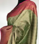 Sea Green Kora Silk Saree with Gold Zari Weaves - Image 7