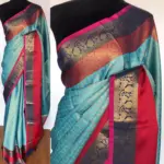 Blue Kora Silk Saree with Gold Zari Weaves