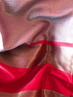 Blue Kora Silk Saree with Gold Zari Weaves - Image 8